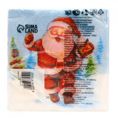 Набор салфеток бумажных «Весёлый Дед Мороз» - Фото 3