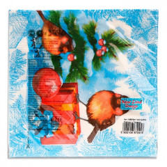 Набор салфеток бумажных «Снегири и подарки» - Фото 3