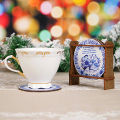 Набор подставок под горячее «Свинки. Гжель» (4 шт.) - Фото 1