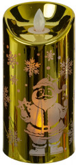 Свеча декоративная с подсветкой «Золотой Дед Мороз» - Фото 1