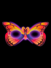 Очки светящиеся маскарадные «Розовая бабочка» - Фото 1