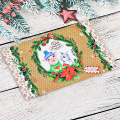 Салфетка на стол «Пусть зима принесёт счастье» - Фото 1