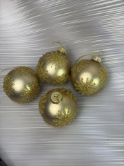 Набор елочных игрушек «Золотые снежинки» - Фото 4