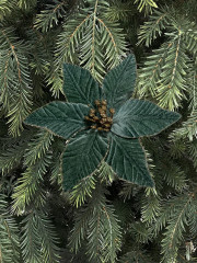 Цветок декоративный на клипсе «Пуансеттия» - Фото 1