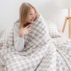 Комплект постельного белья «Клетка Виши» - Фото 6