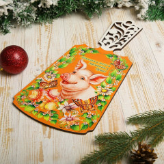 Доска разделочная «Свинка. Здоровья в теле» - Фото 1