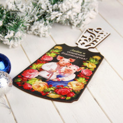 Доска разделочная «Свинки в пионах» - Фото 1