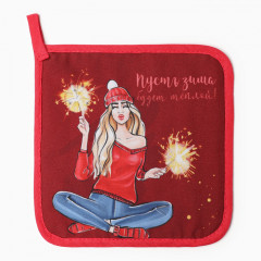 Прихватка «Пусть зима будет теплой» - Фото 1