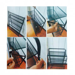 Обувница для обуви складная металлическая - Фото 5