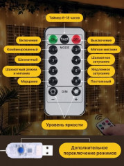 Гирлянда-штора роса - Фото 1