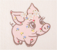 Полотенце с вышивкой и кружевом «Нюша-романтик» - Фото 2