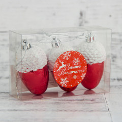 Украшение ёлочное «Заснеженные желуди» - Фото 1