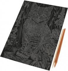 Набор для скретчинга «Котик в цветах» - Фото 1