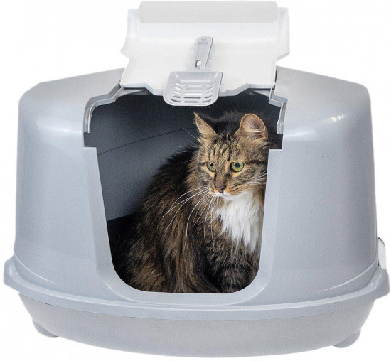 Туалет для кошек закрытый с дверцей