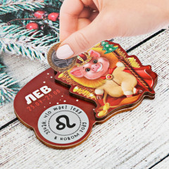 Магнит-гороскоп со скретч-слоем «Лев» - Фото 1