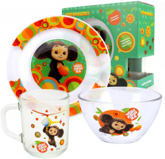 Набор посуды детской «Чебурашка» - Фото 1
