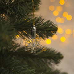 Подвеска световая «Снежинка малая», 1 LED, мультицвет - Фото 1