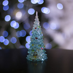 Игрушка световая «Елочка радуга загадка» 12 см, синий, 1 LED, мультицвет - Фото 2