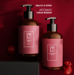 Набор из жидкого мыла и крема для рук «Табак & вишня» - Фото 2