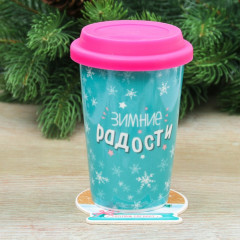Набор «Зимние радости»: стакан, подставка - Фото 1