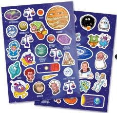 Мой космический атлас с наклейками. Космические каникулы Смешариков (45 наклеек) - Фото 2