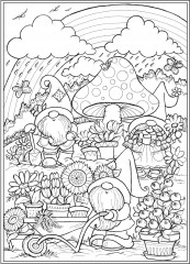 Creative Haven Garden Gnomes Coloring Book - Фото 8