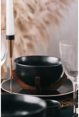 Миска фарфоровая на подставке из бамбука «Галактика» - Фото 8