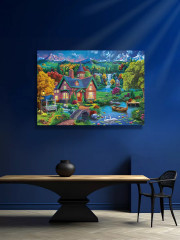 Мозаика алмазная «Ночной домик в горах» - Фото 3