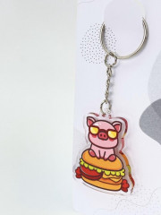 Брелок «Cool pig hamburger» - Фото 2