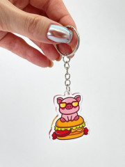 Брелок «Cool pig hamburger» - Фото 3