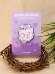 Значок ECO из дерева «О! Хомяк» - Фото 3
