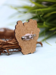 Значок ECO из дерева LOL LAB «Новогодняя гирлянда» - Фото 1