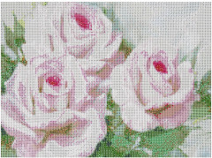 Алмазная мозаика «Бело-розовые розы» - Фото 9