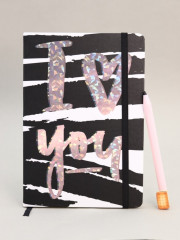 Блокнот «I love you metallic» - Фото 1