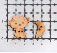 Набор пуговиц-фигурок «Мартышка и бананы» - Фото 2