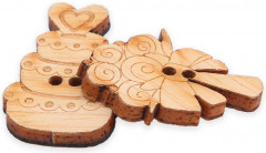 Набор пуговиц-фигурок «Букет и торт» - Фото 1