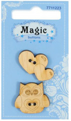 Набор пуговиц-фигурок «Совенок и сердце» - Фото 3