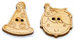 Набор пуговиц-фигурок «Мальчик и колпак» - Фото 1