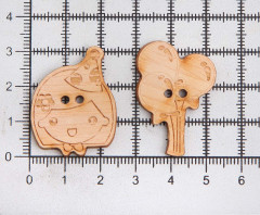 Набор пуговиц-фигурок «Девочка и шарики» - Фото 2