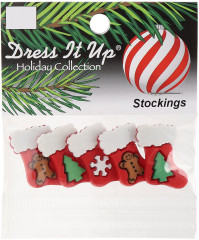 Набор пуговиц-фигурок «Чулок для подарков» - Фото 3