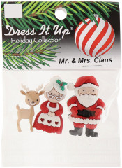 Набор пуговиц-фигурок «Мистер и Миссис Клаус» - Фото 4