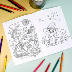 Раскраска с наклейками «Коты» - Фото 3