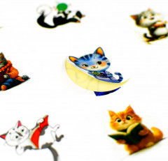 Раскраска с наклейками «Коты» - Фото 7