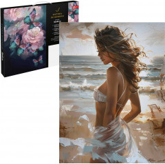 Картина по номерам «Девушка у моря» - Фото 1