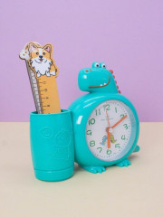 Часы-будильник с подставкой для канцелярии «Dinosaur» - Фото 3