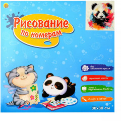 Картина по номерам «Красочная панда» - Фото 1