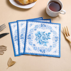 Набор бумажных салфеток для декупажа и сервировки «Гжель» - Фото 1