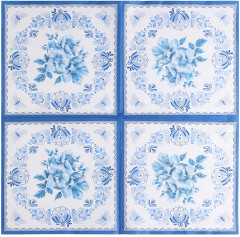 Набор бумажных салфеток для декупажа и сервировки «Гжель» - Фото 2