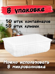 Набор контейнеров одноразовых с крышкой - Фото 2