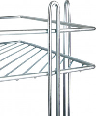 Полка для ванной комнаты трехъярусная угловая - Фото 2